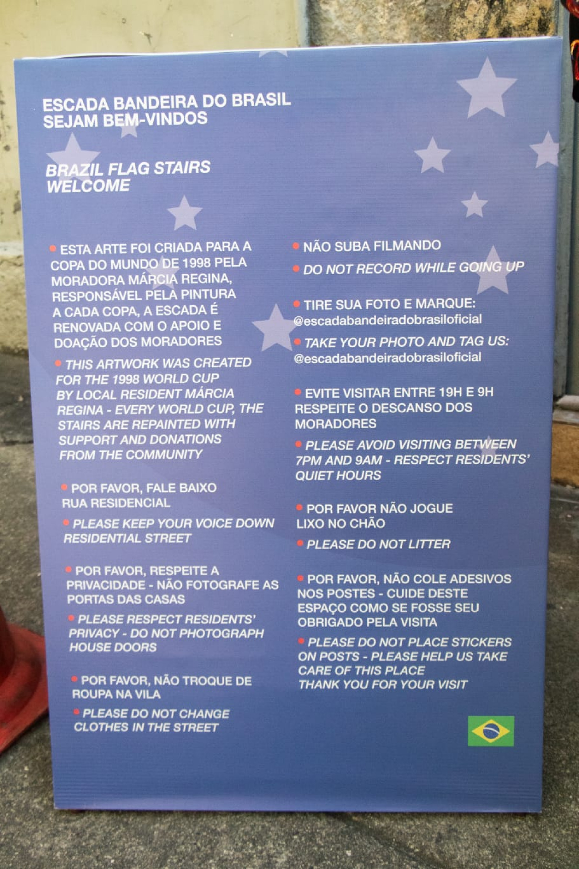 Placa com regras para o uso do local foram instaladas por moradores - Érica Martin / Agência O Dia