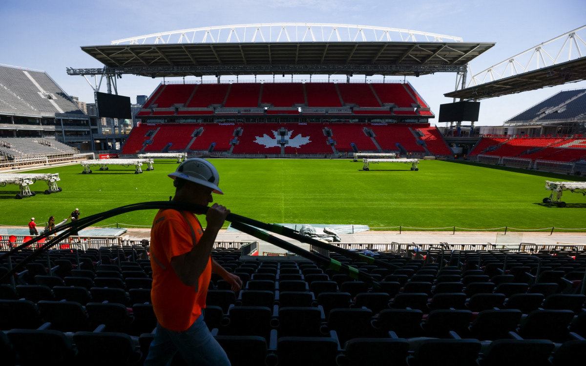 BMO Field, estádio de Toronto, é preparado para o Mundial de 2026