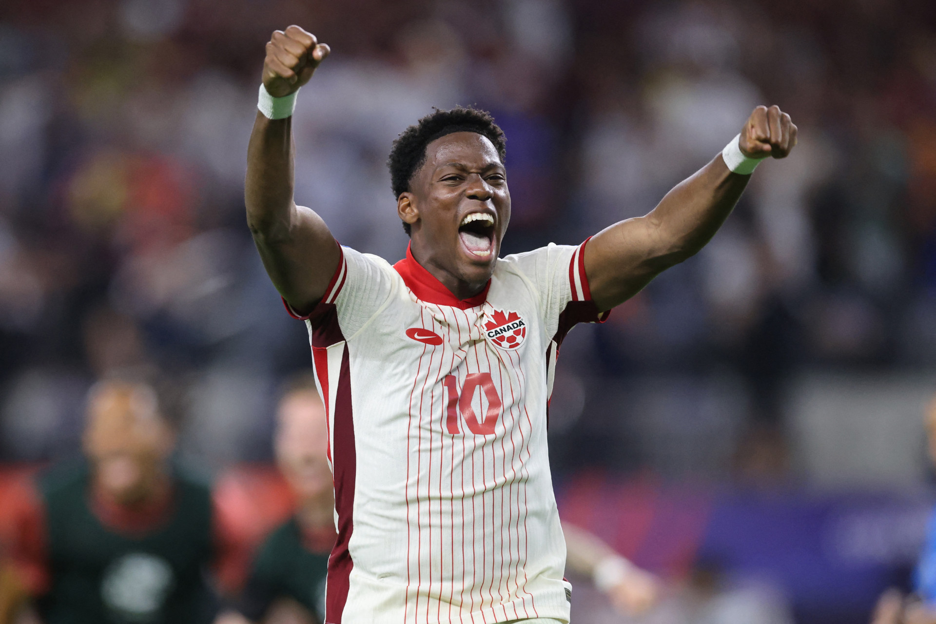 Jonathan David, atacante da Juventus, &eacute; um dos destaques da sele&ccedil;&atilde;o canadense - Ron Jenkins / AFP