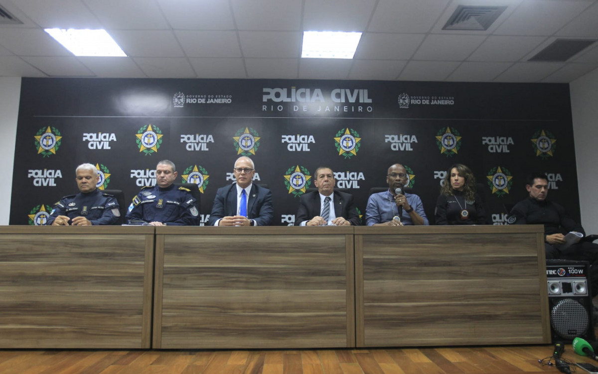 Coletiva de imprensa na Cidade da Polícia - Reginaldo Pimenta/Agência O DIA