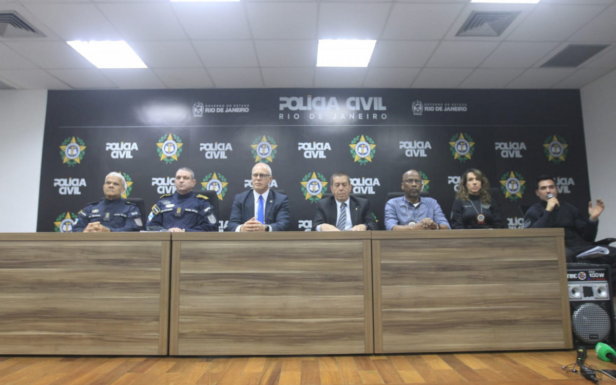 Coletiva de imprensa na Cidade da Polícia - Reginaldo Pimenta/Agência O DIA