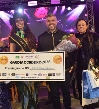Vitória Vanelli é eleita Garota Cordeiro 2026 em noite de emoção no Parque Raul Veiga