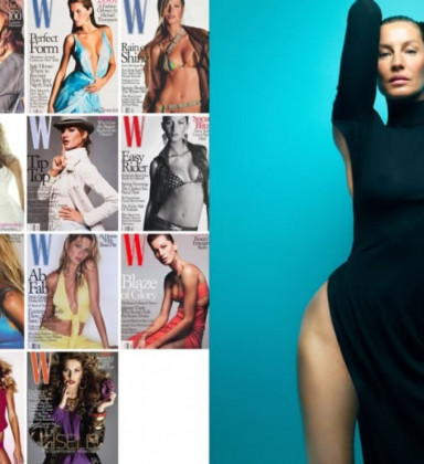 Gisele Bündchen posa com vestido ousado em novo ensaio