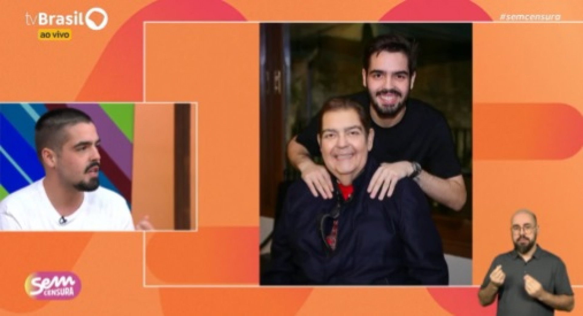 João Silva comentou relação com pai, Faustão, no programa 'Sem Censura' - Reprodução de vídeo 