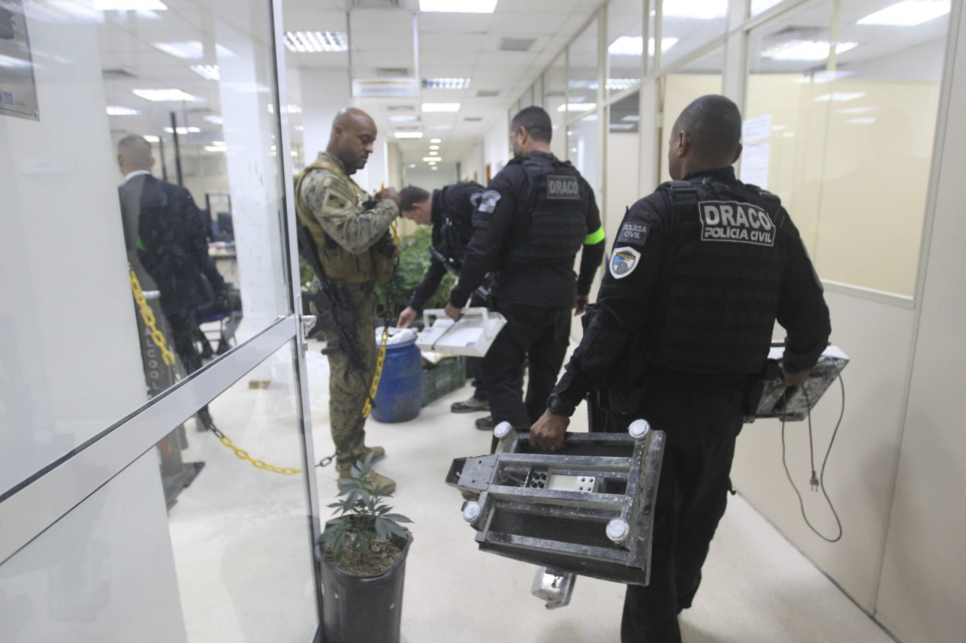 Agentes encontraram uma estufa de drogas no Complexo da Maré - Reginaldo Pimenta/Agência O DIA