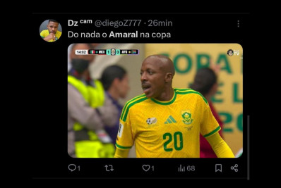 Semelhança entre jogador da África do Sul e Amaral viraliza; confira