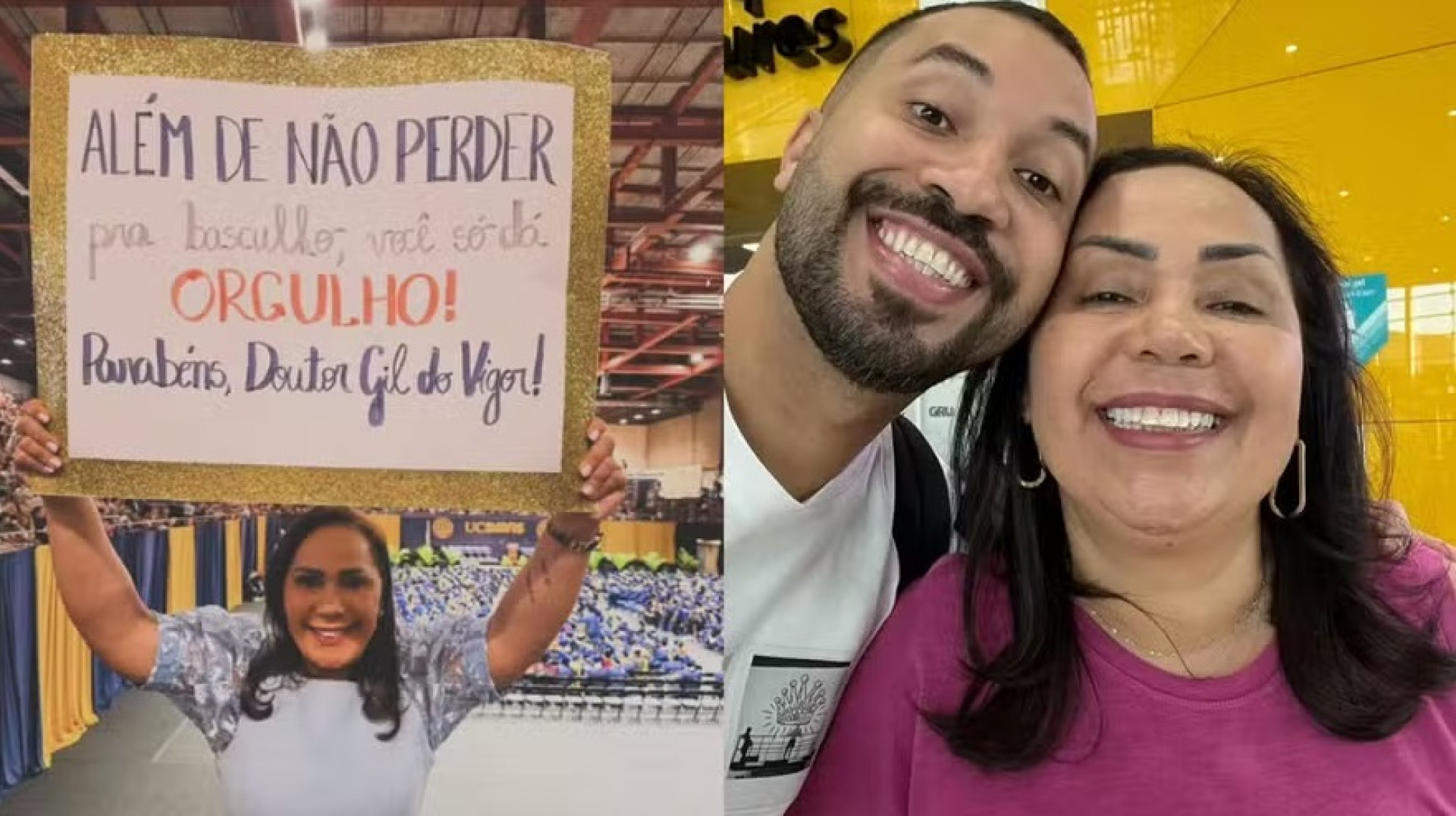 Gil do Vigor ganha homenagem da mãe com referência