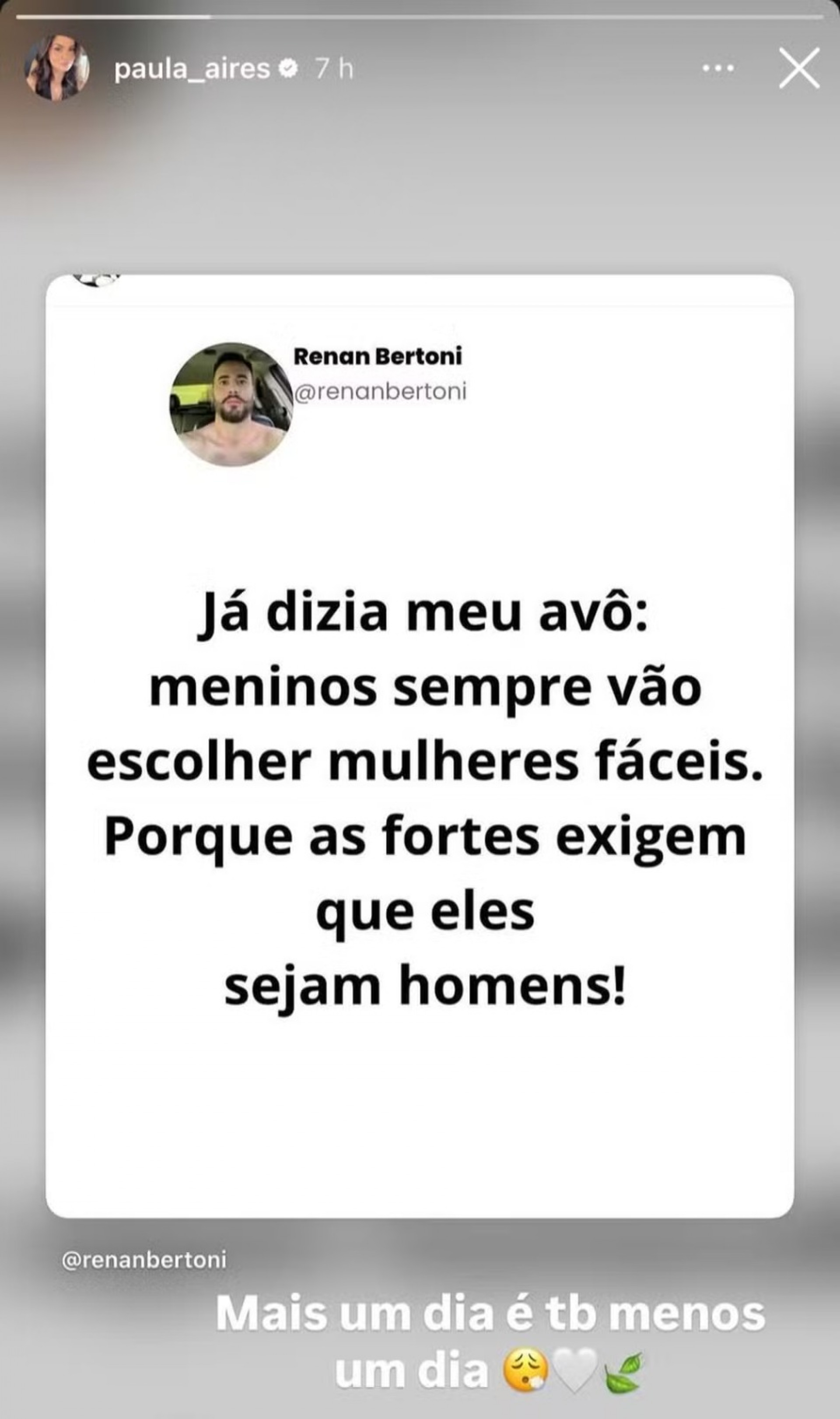 Paula Aires publicou suposta indireta para ex-marido nas redes sociais após fim do casamento - Reprodução / Instagram