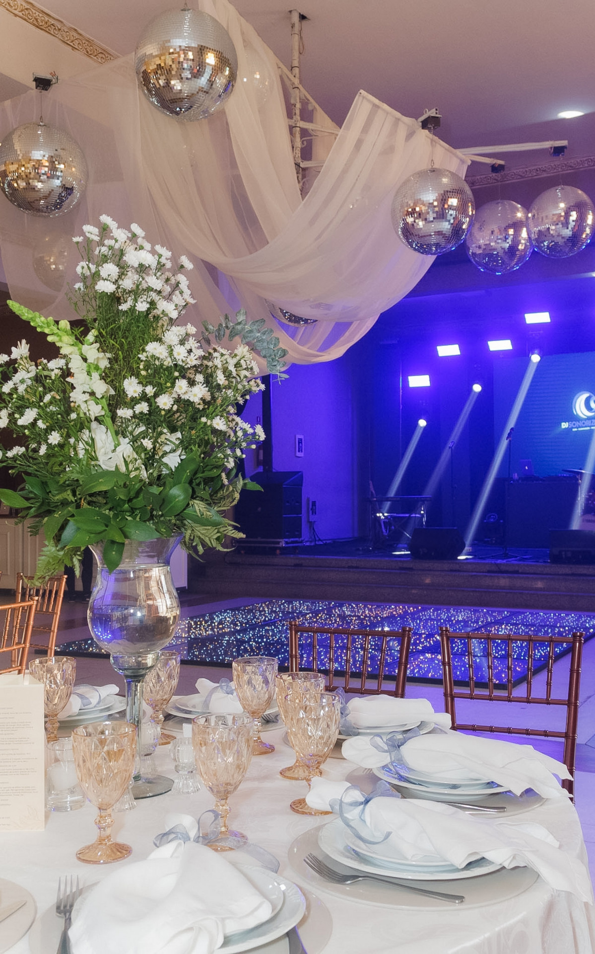 Detalhes da decoração do casamento de Sidney Sampaio e Luana Sales
