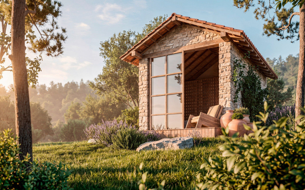 Cabana de condomínio em Areal inspirado na Itália