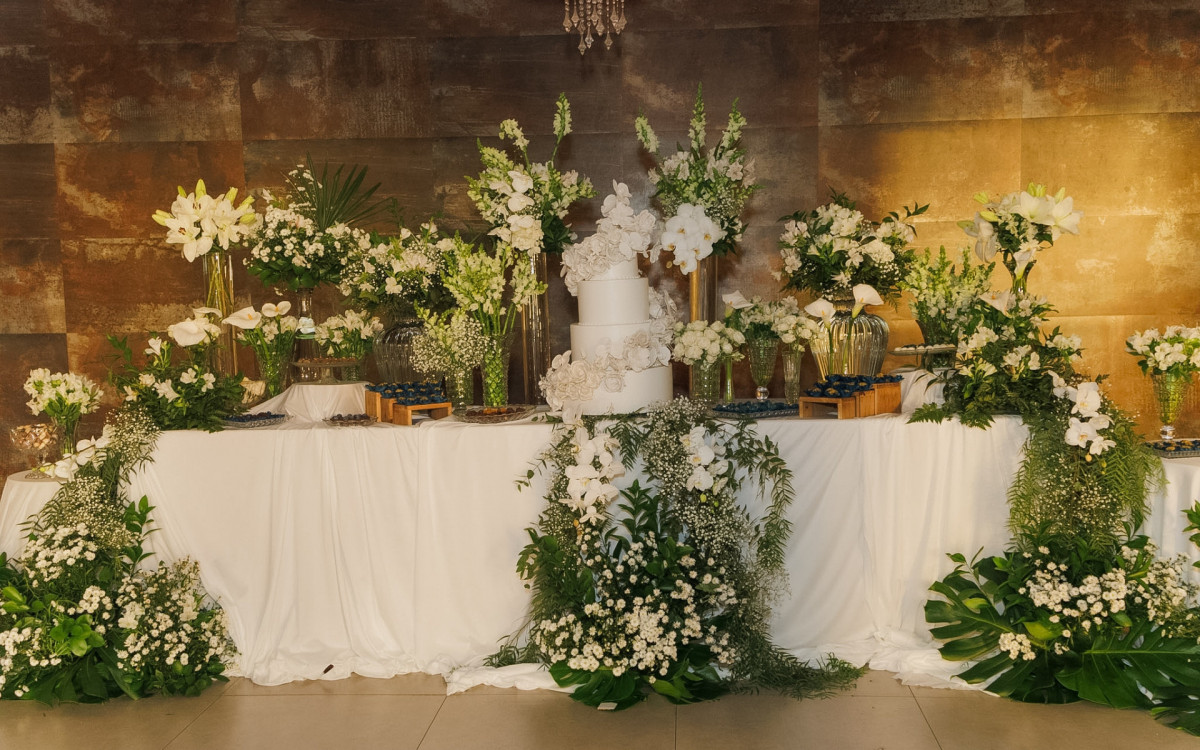 Detalhes da decoração do casamento de Sidney Sampaio e Luana Sales