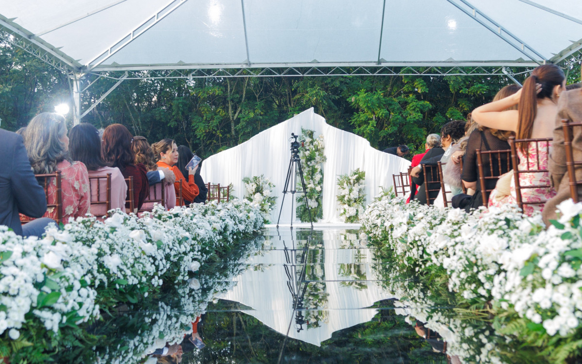 Detalhes da decoração do casamento de Sidney Sampaio e Luana Sales