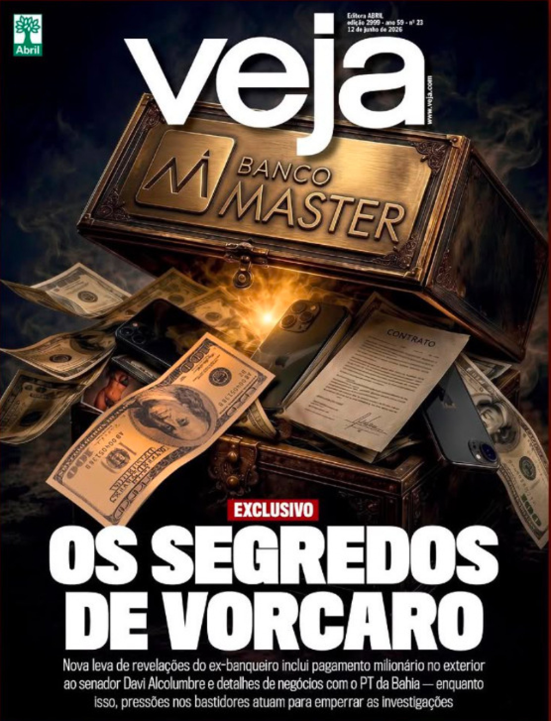 Revista Veja diz que opera&ccedil;&atilde;o financeira foi feita por Augusto Lima, ex-s&oacute;cio de Vorcaro - Reprodu&ccedil;&atilde;o 