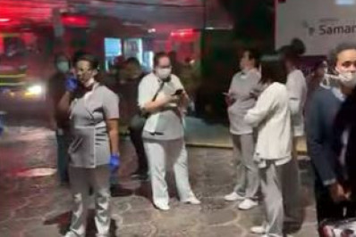 Princípio de incêndio provoca retirada de pacientes do Hospital Samaritano, em Botafogo