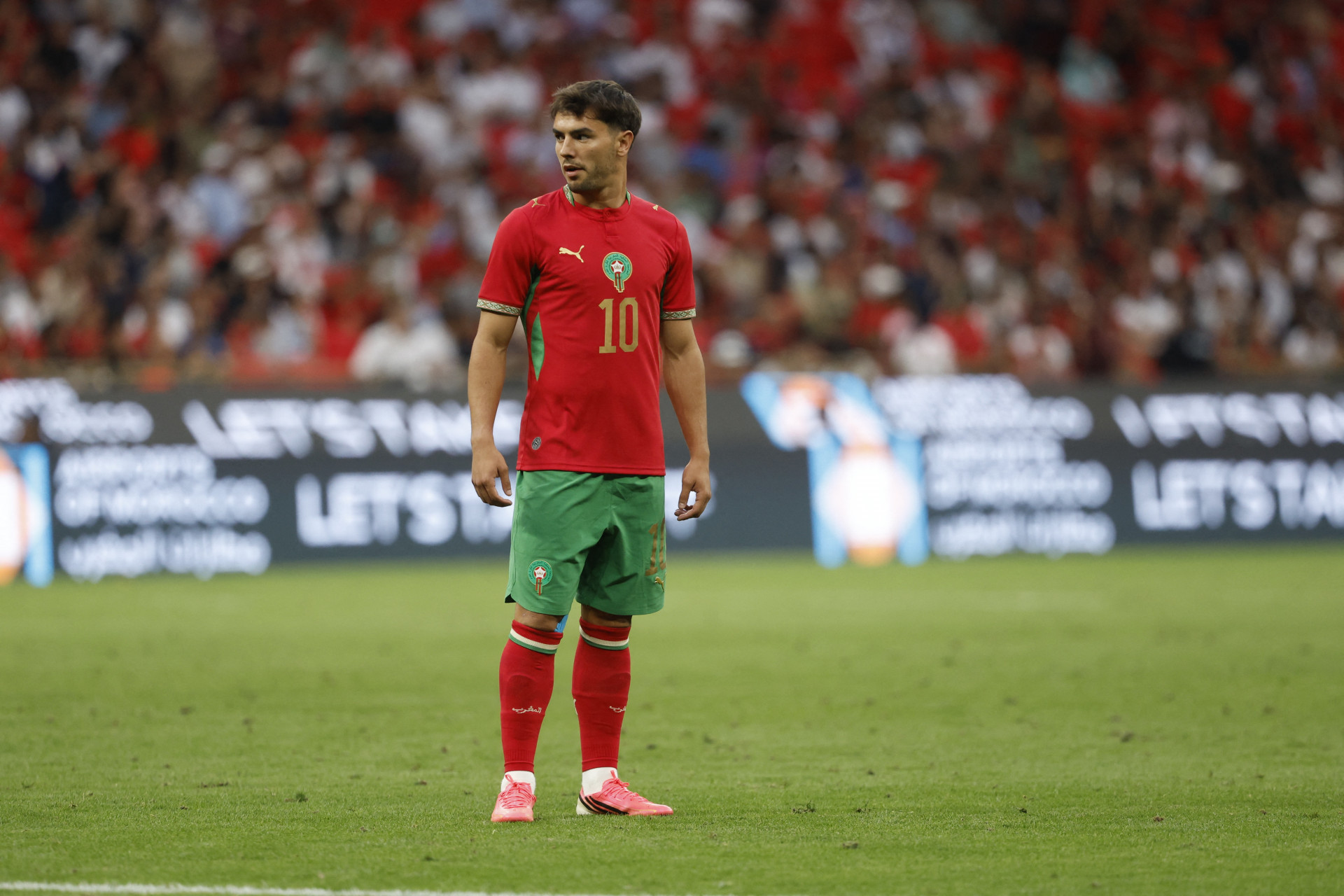 Brahim Díaz é camisa 10 e destaque ofensivo do Marrocos - Abdel Majid Bziouat / AFP
