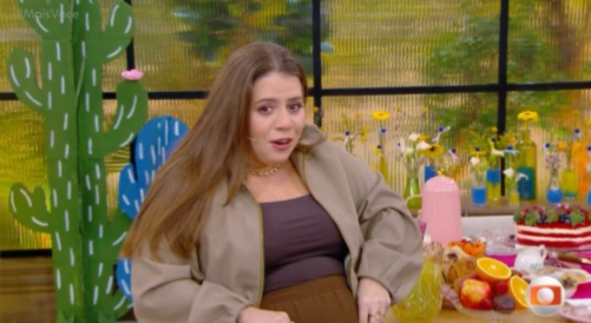 Tati Machado falou sobre nova gestação durante o programa  - Reprodução de vídeo 