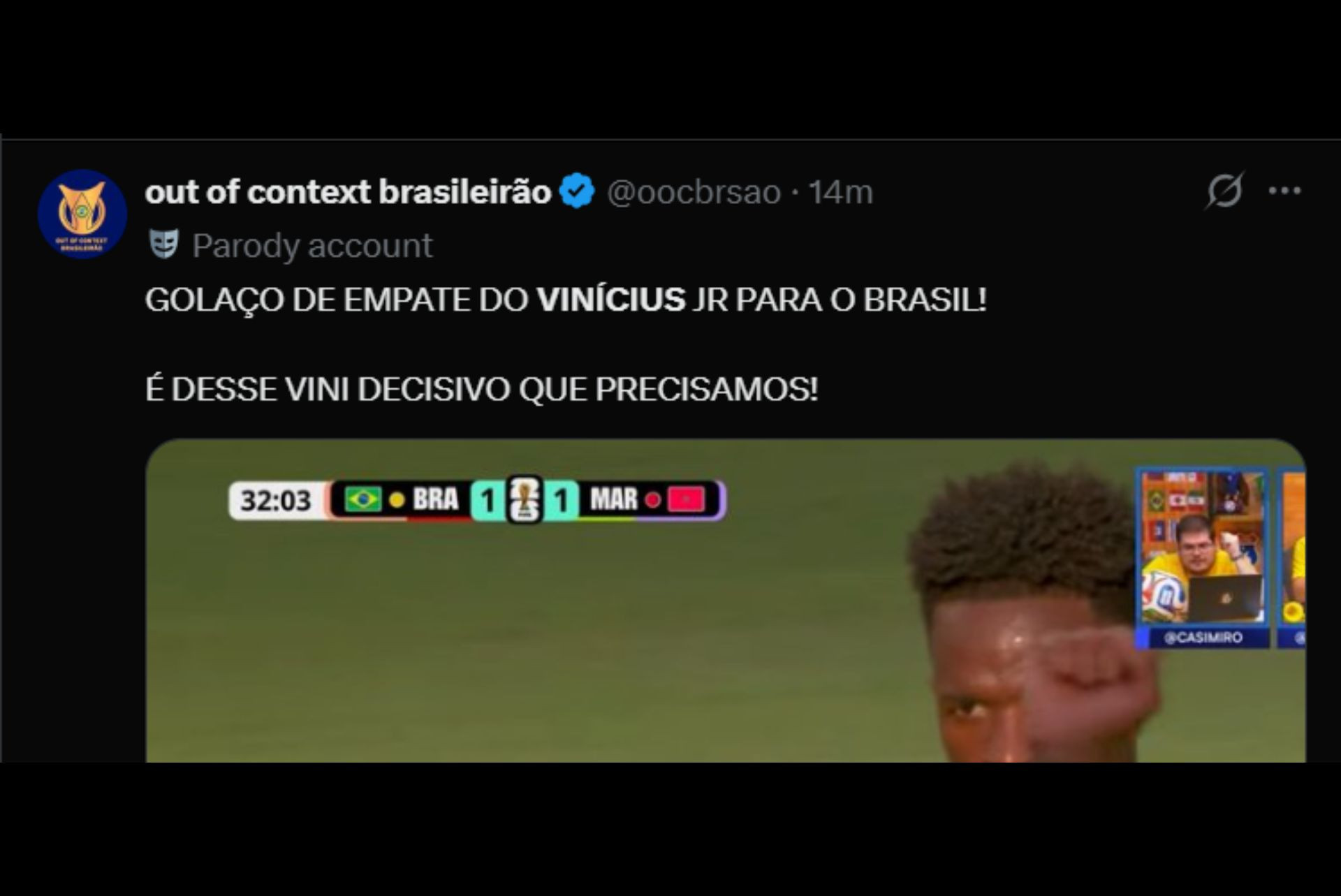 Torcedores se declaram a Vini Jr após gol na estreia - Reprodução / X