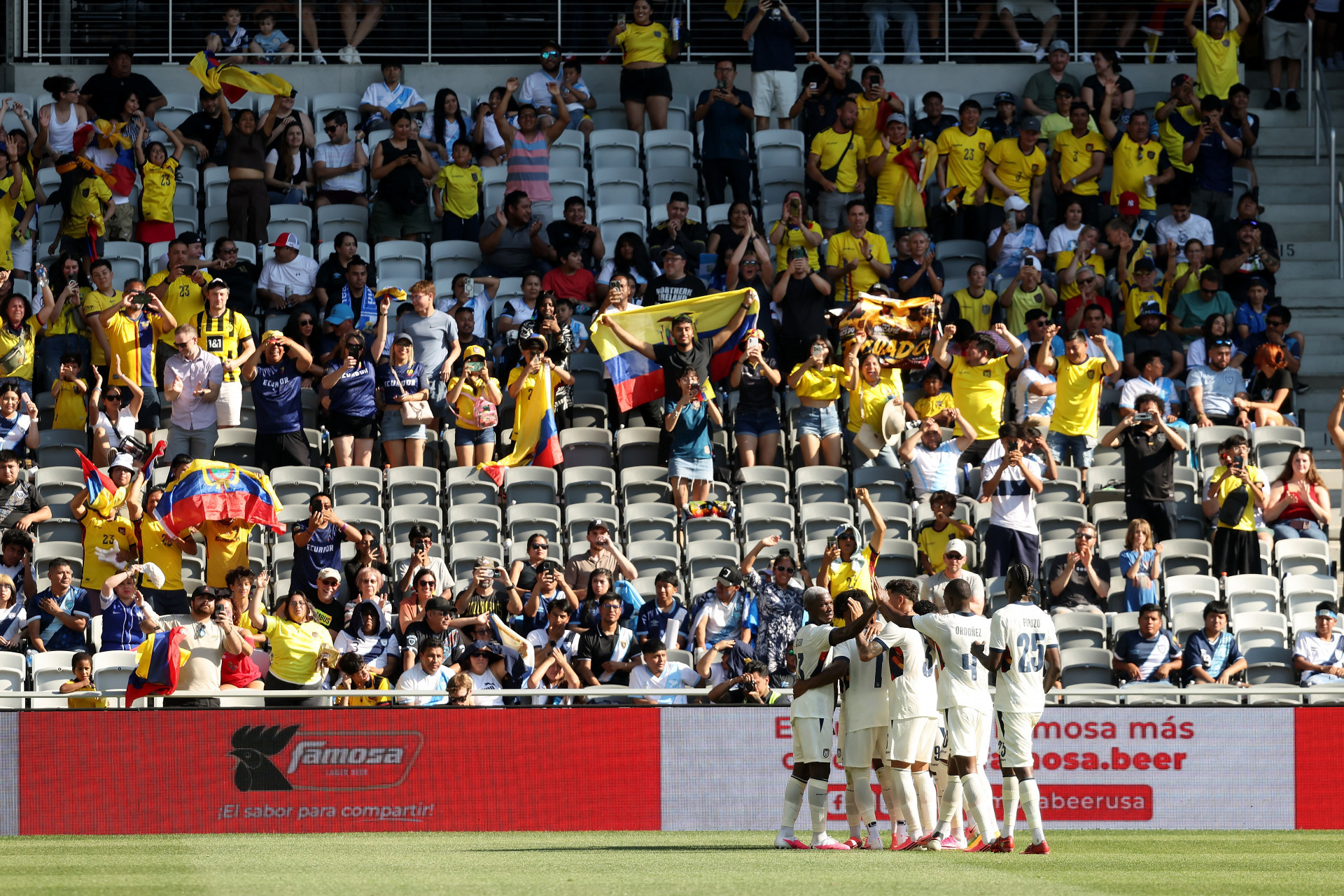 Jogadores do Equador no amistoso com a Guatemala - Kirk Irwin / Getty Images North America / Getty Images via AFP