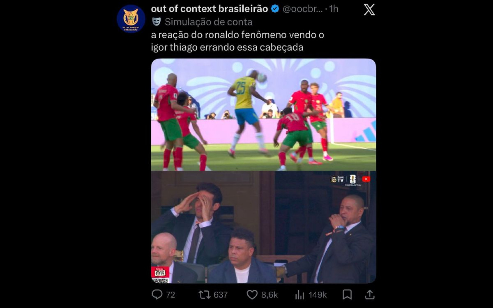 Estreia do Brasil na Copa do Mundo rendeu memes na Web - Reprodução / Internet