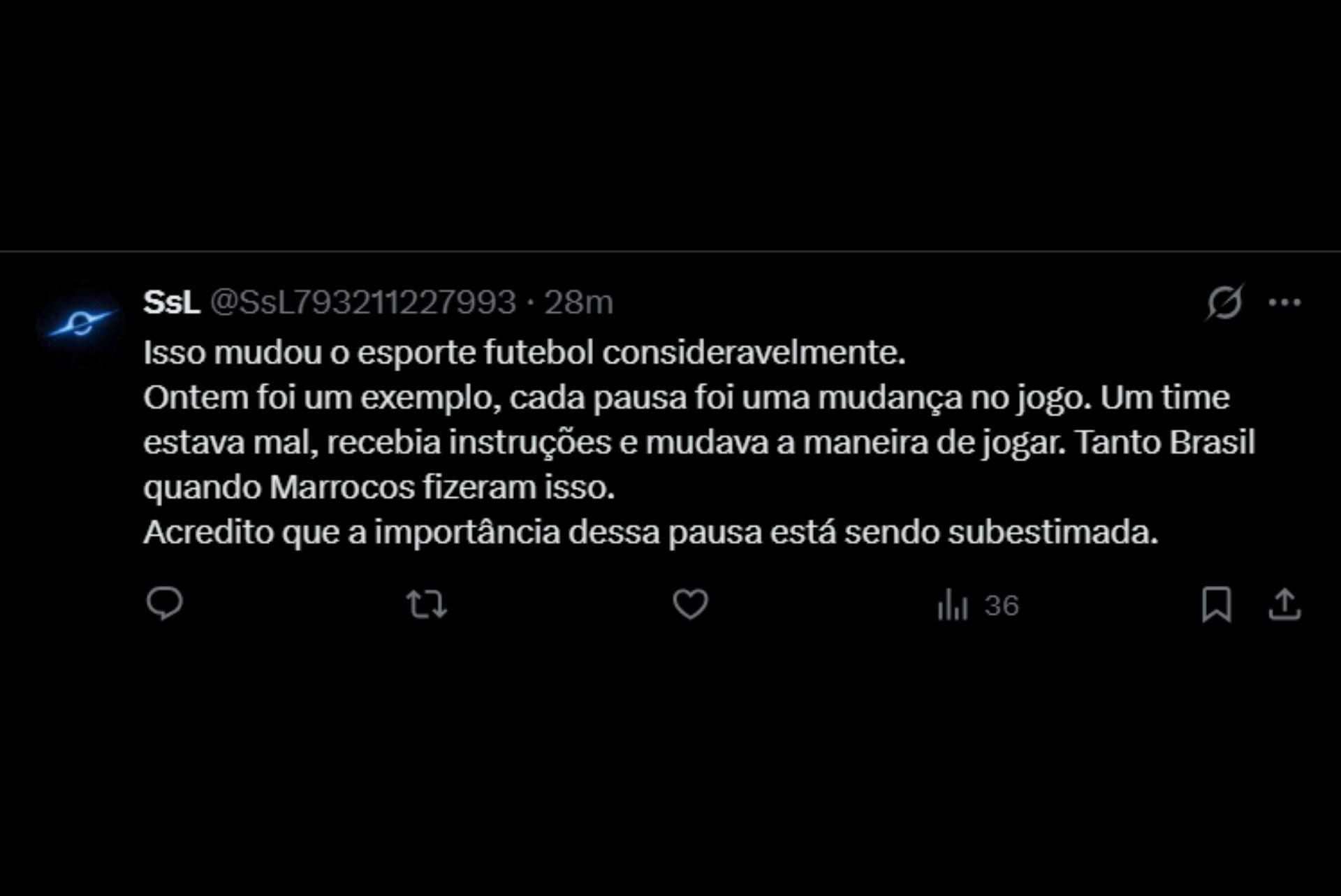 Pausa para hidratação gera debate nas redes - Reprodução / X