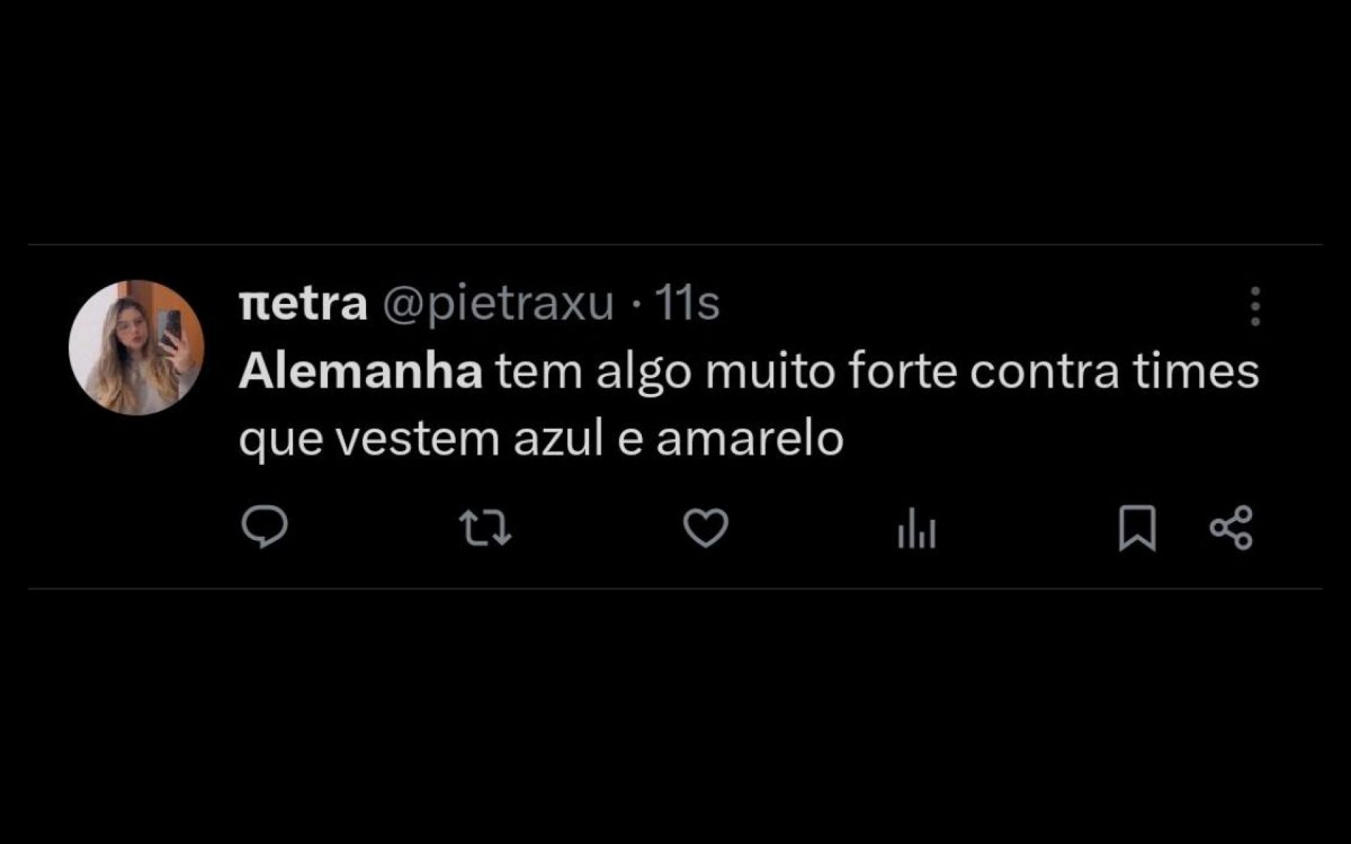 Goleada da Alemanha repercutiu nas redes sociais - Reprodução / X