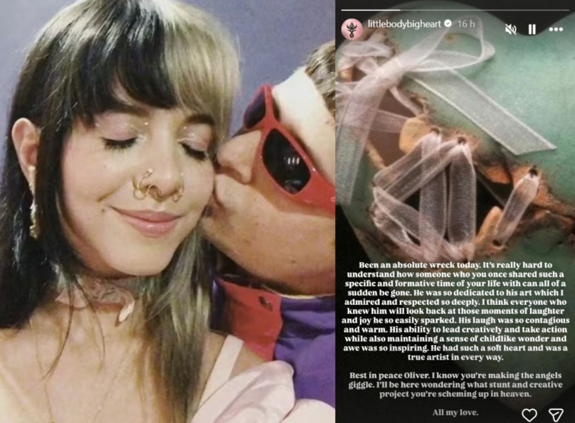 Após morte do cantor, Melanie Martinez prestou homenagem ao ex-namorado, Oliver Tree - Reprodução / Instagram