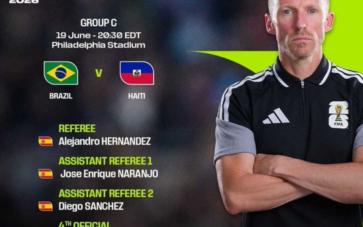Fifa define arbitragem espanhola para segundo jogo do Brasil na Copa