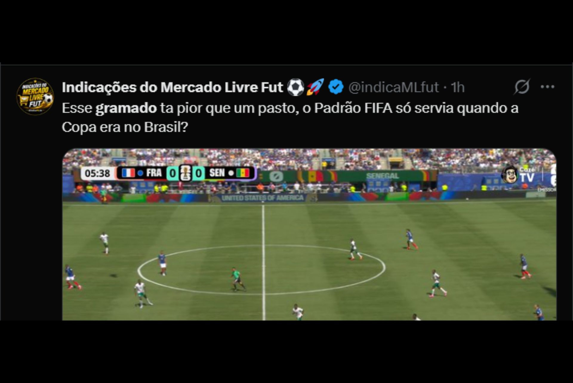 Gramado do MetLife Stadium gera críticas na web - Reprodução / X