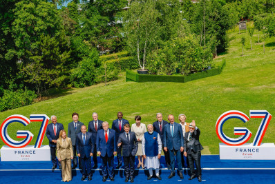 Lula e Trump participam de 'foto de família' do G7