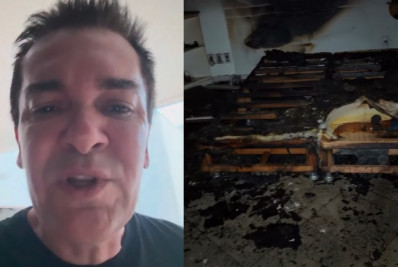 Vídeo: Casa do cantor gospel Regis Danese pega fogo
