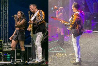 Filha de Joelma e Ximbinha estreia na banda do pai 