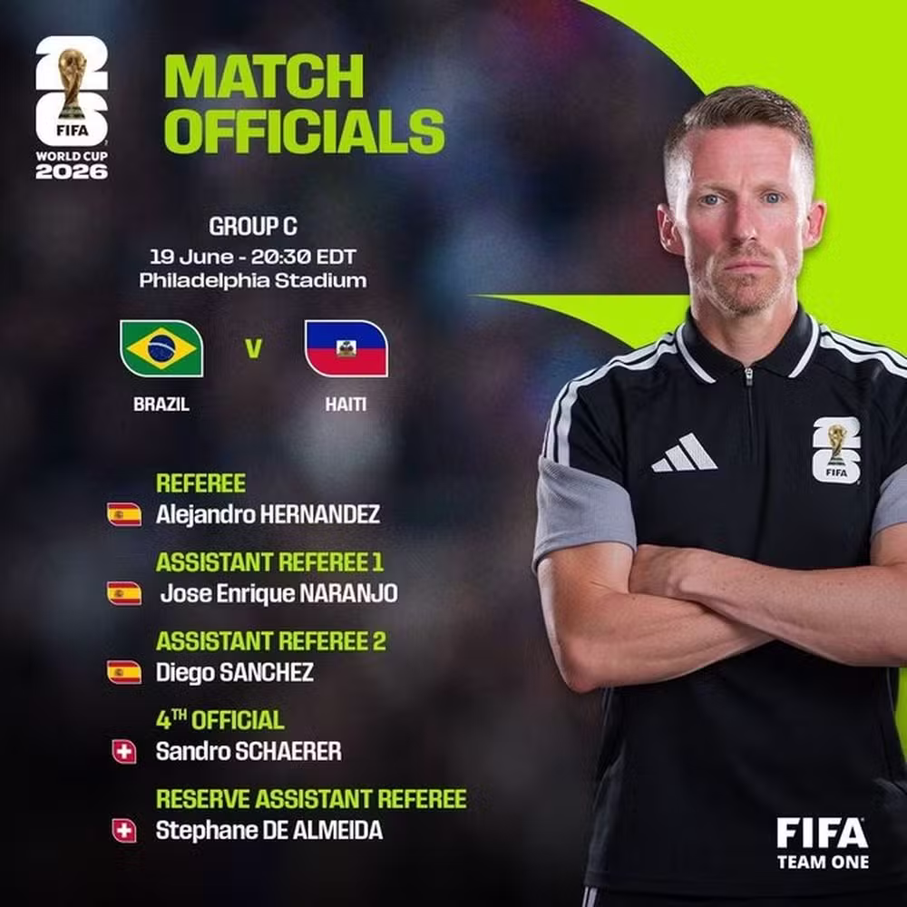 Árbitro de Brasil x Haiti já foi alvo de reclamação do Real Madrid