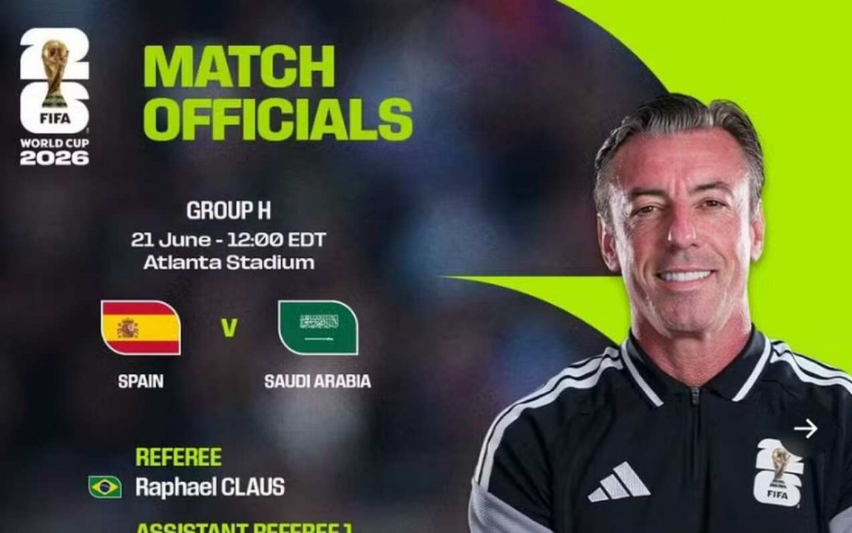 Fifa define Raphael Claus como &aacute;rbitro de Espanha x Ar&aacute;bia Saudita