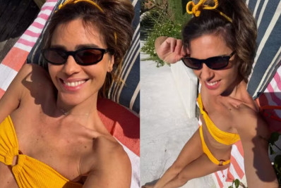 Carolina Dieckmann curte dia de praia em Búzios e encanta seguidores