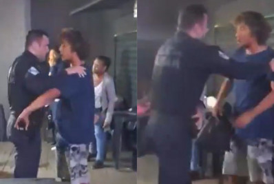 Vídeo: Homem tenta pegar arma de PM durante abordagem e recebe tapa em Itaguaí