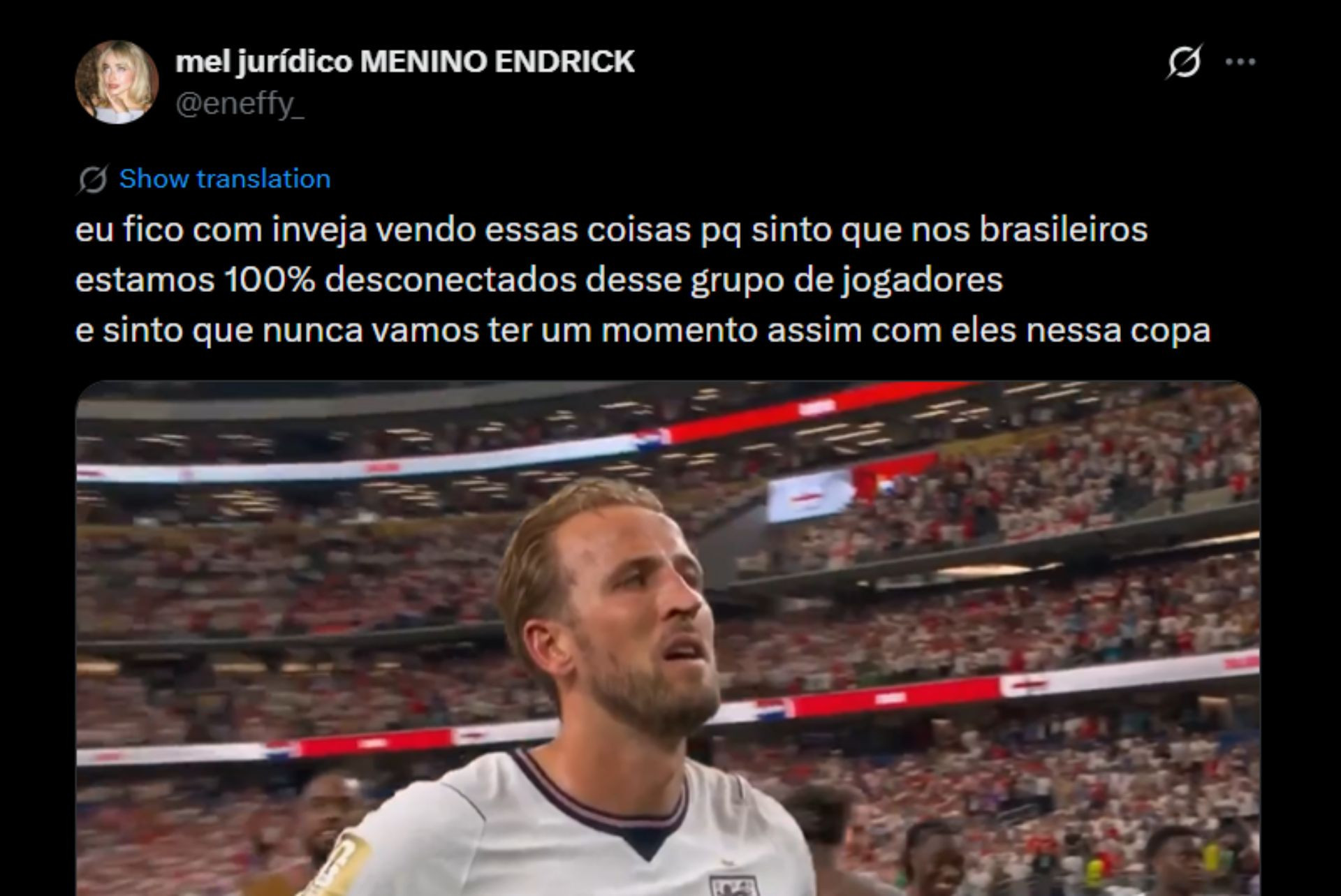 Momento da seleção inglesa gera reações entre os brasileiros - Reprodução / X