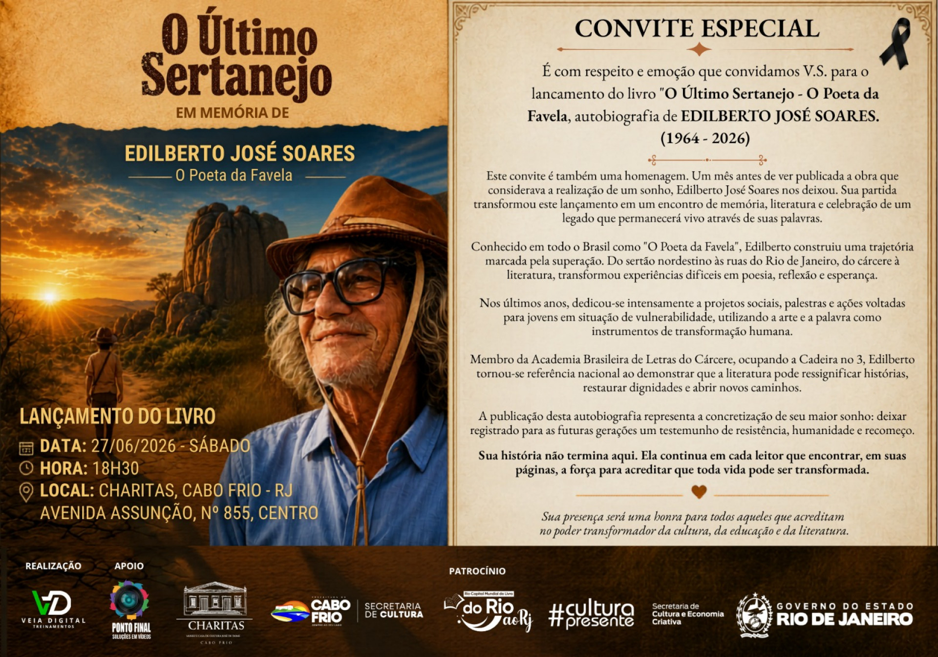 Evento acontece no Charitas  - Divulga&ccedil;&atilde;o
