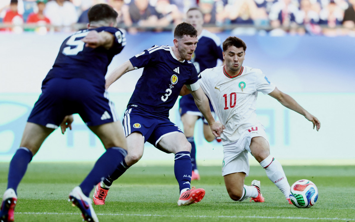 Pelo grupo do Brasil, o Marrocos venceu a Escócia por 1 a 0 em partida que contou com o gol mais rápido da Copa até agora, marcado pelo atacante Saibari