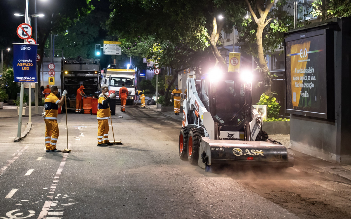 Copacabana e Leme recebem obras do programa Asfalto Liso, na Zona Sul