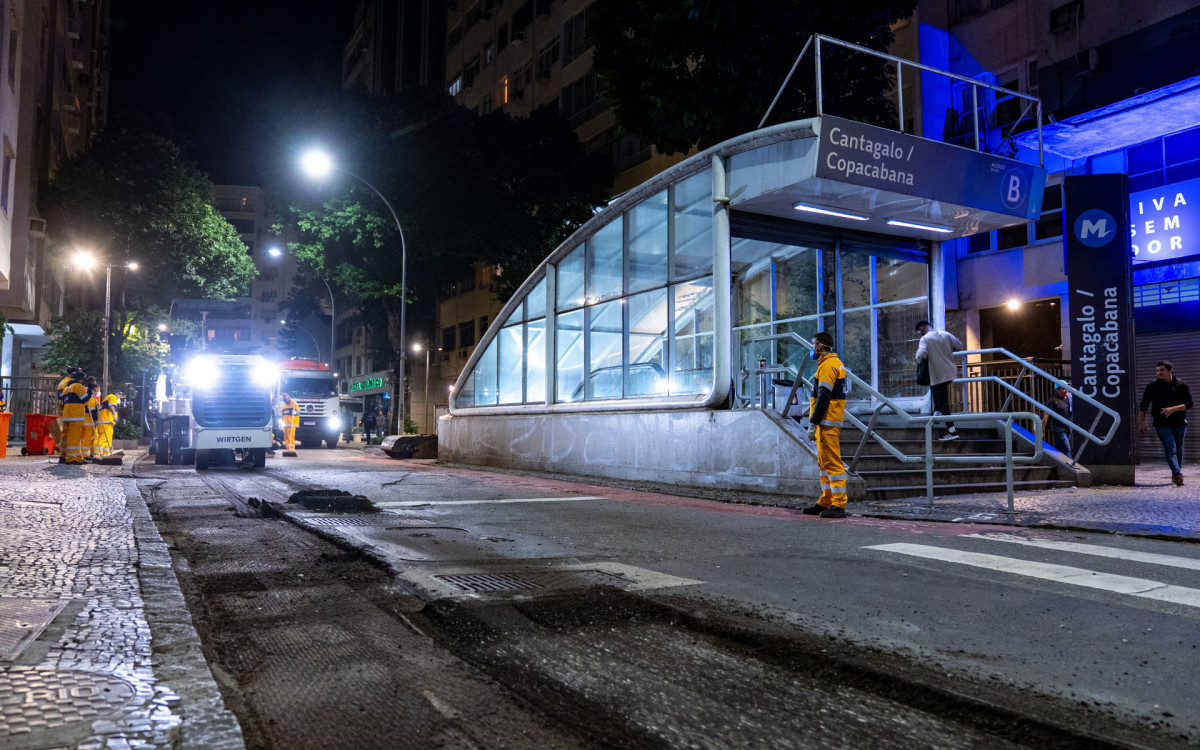 Copacabana e Leme recebem obras do programa Asfalto Liso