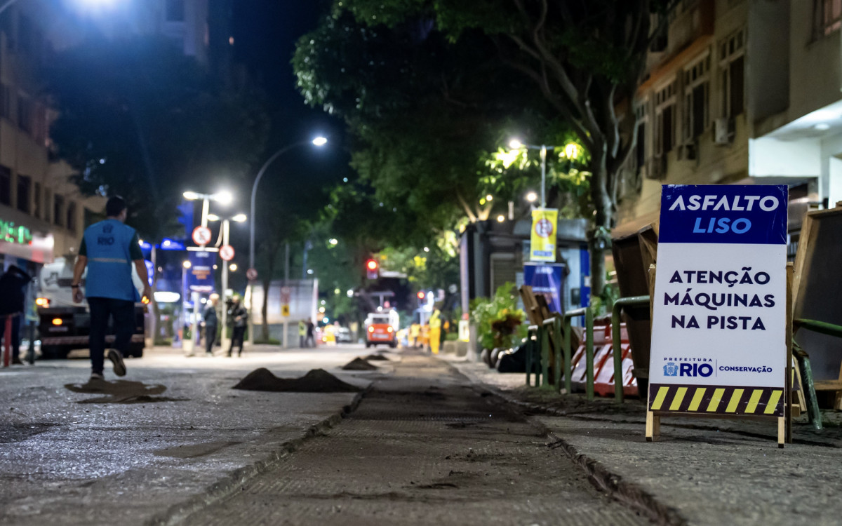 Programa Asfalto Liso iniciou obras em Copacabana e Leme, na Zona Sul do Rio