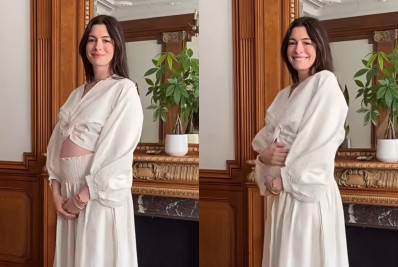 Anne Hathaway anuncia gravidez do terceiro filho e exibe barrigão em vídeo