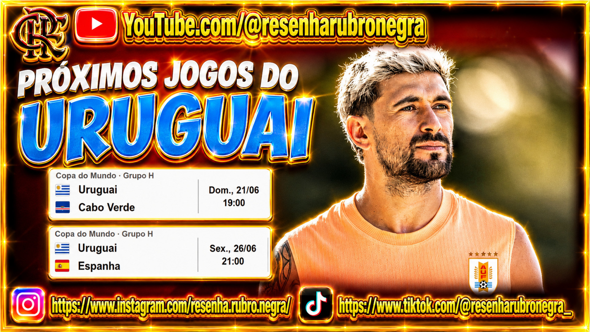 Arrascaeta segue fora da sele&ccedil;&atilde;o do Uruguai e &eacute; d&uacute;vida para terceiro jogo na Copa do Mundo - Divulga&ccedil;&atilde;o sele&ccedil;&atilde;o do Uruguai