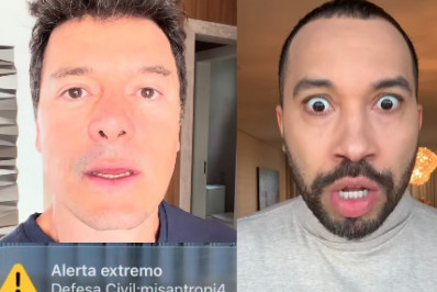 Vídeo: Famosos reagem a falso alerta da Defesa Civil