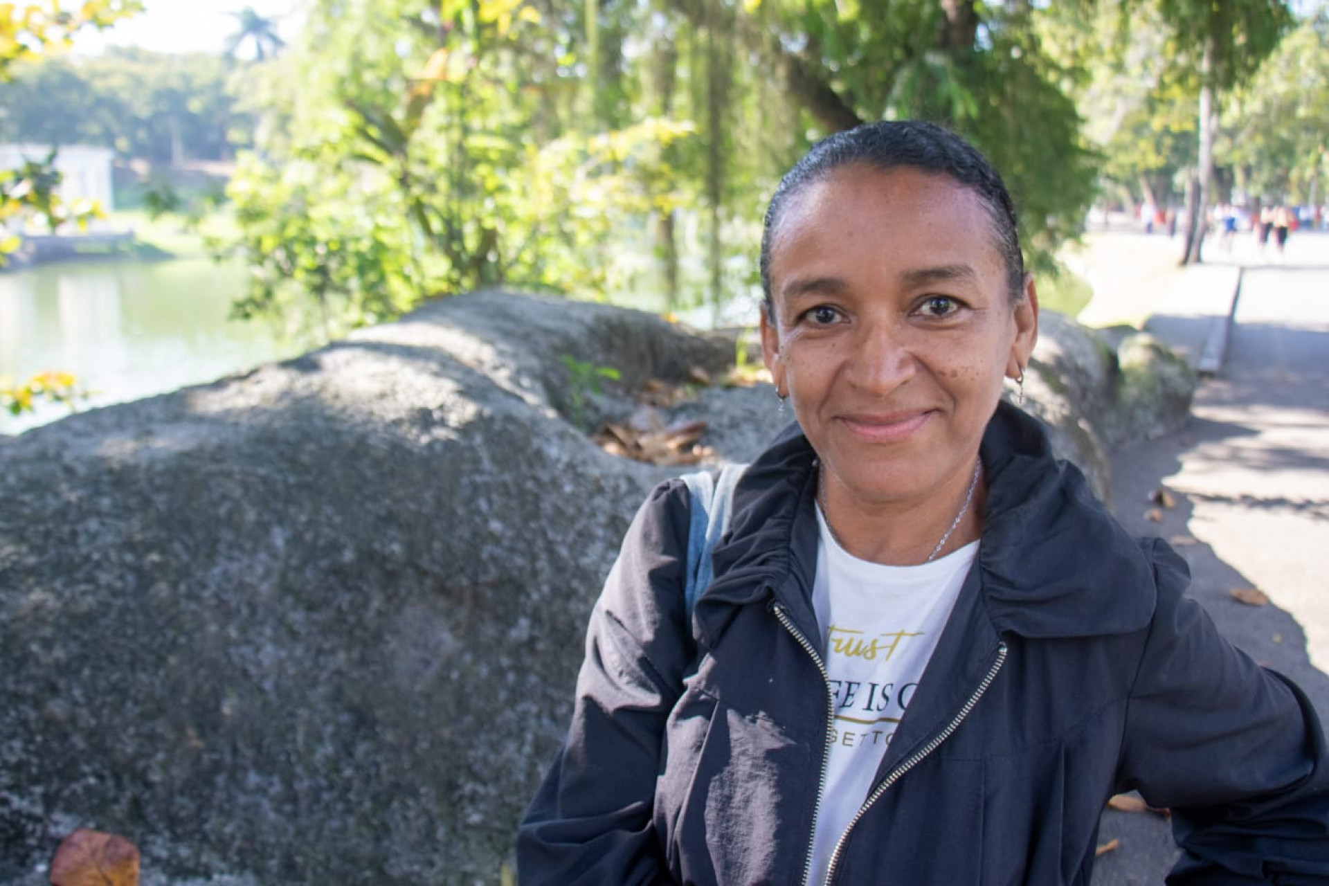 Antônia das Graças esteve na Quinta da Boa Vista, na manhã deste sábado - Érica Martin / Agência O Dia