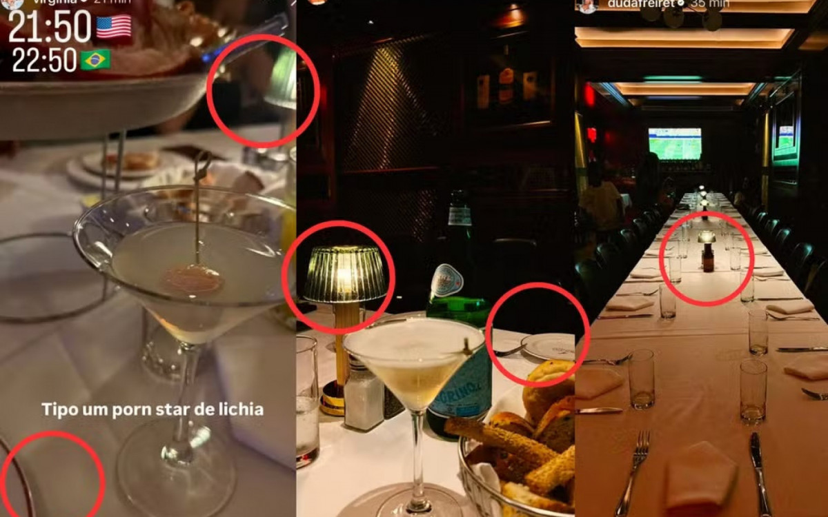 Detalhes em jantar de Virginia chamam a aten&ccedil;&atilde;o dos internautas