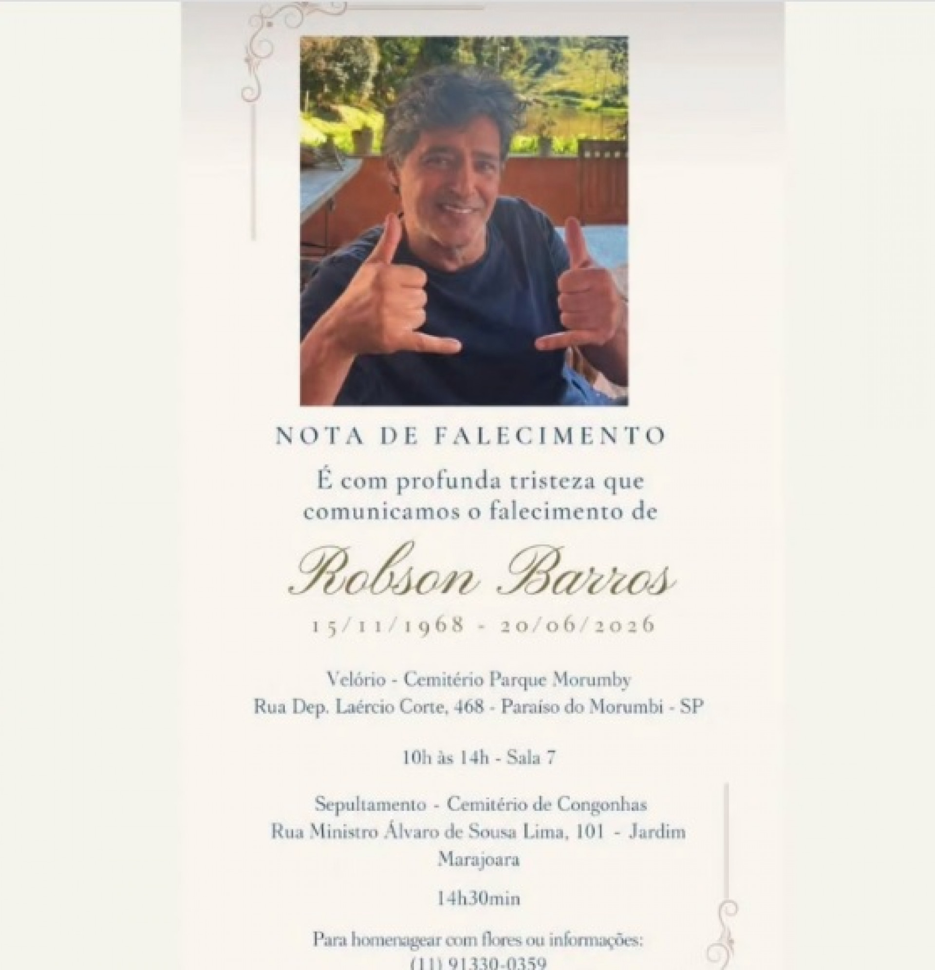 Robson Barros, ex-paquito da Xuxa, morre aos 57 anos - Reprodução do Instagram
