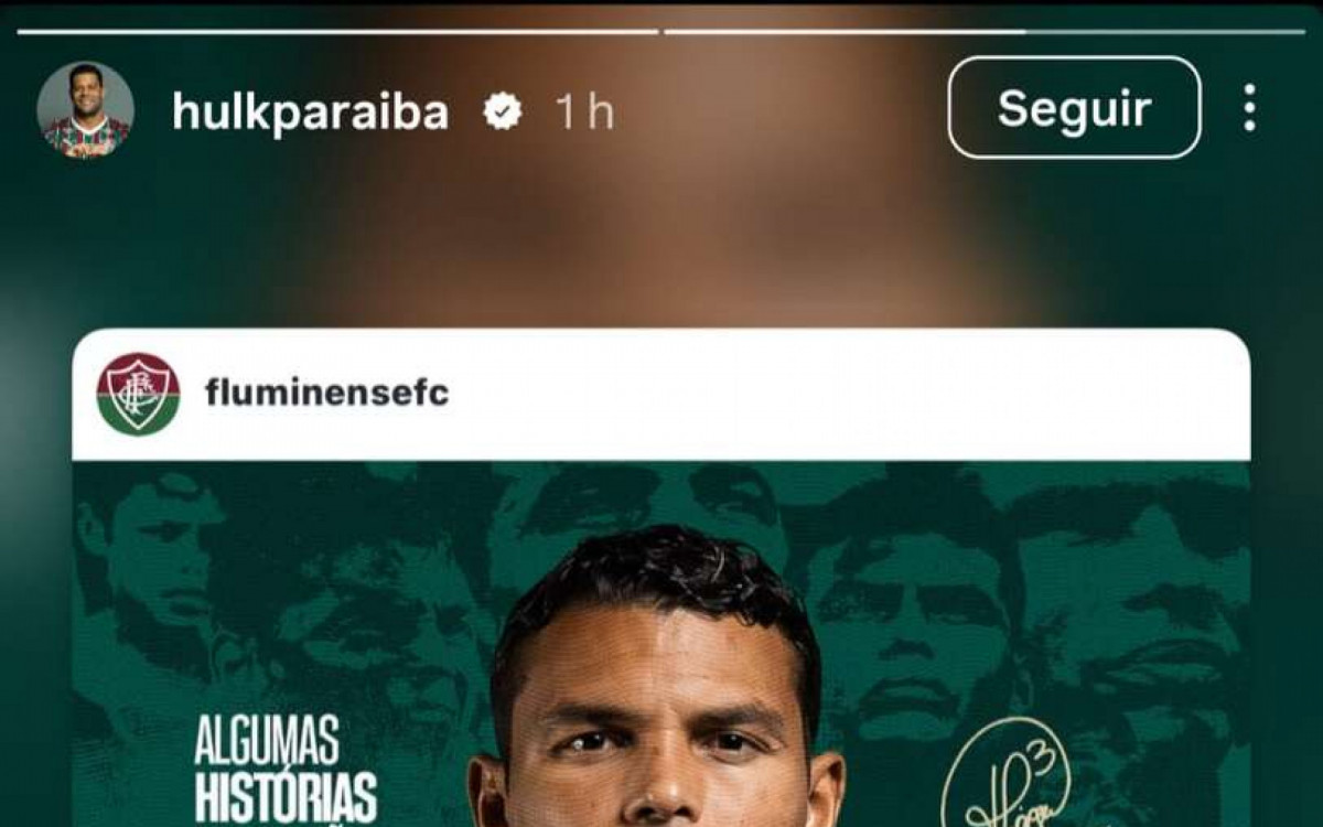Hulk comemora volta de Thiago Silva ao Fluminense