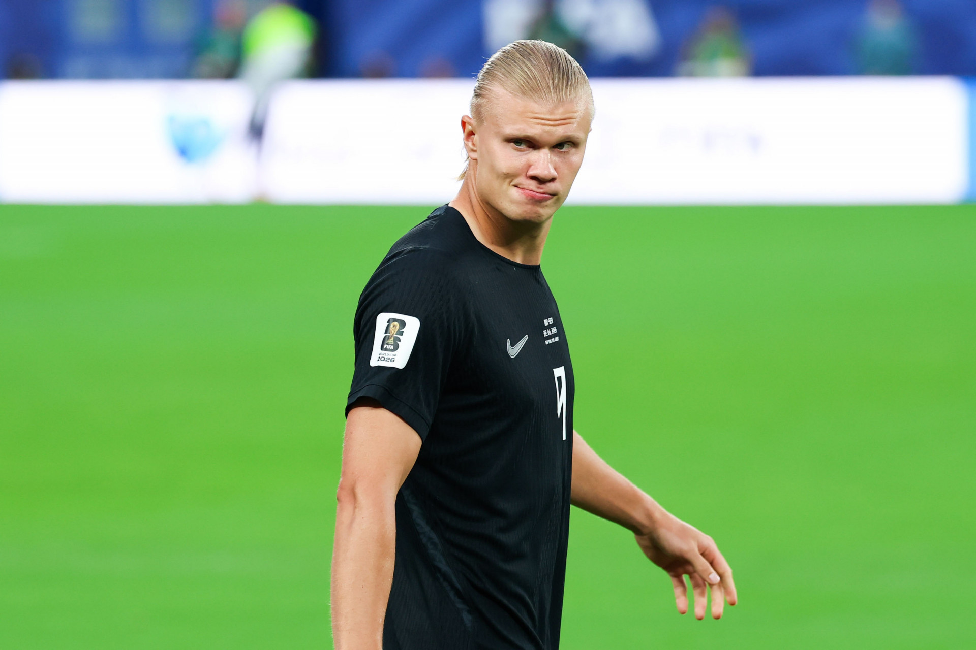 Erling Haaland, jogador da Noruega, antes da partida entre Noruega x Senegal, válida pela segunda rodada do Grupo I da fase de grupos da Copa do Mundo FIFA de 2026, no Estádio Nova York-Nova Jersey, em East Rutherford, Estados Unidos, nesta segunda-feira (22). - William Volcov/Parceiro/Agência O Dia