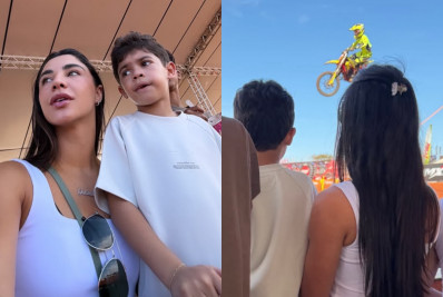 Filho de Marília Mendonça faz passeio com a madrasta em evento radical